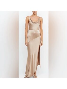 bec + bridge Sand Cowl Slip Dress